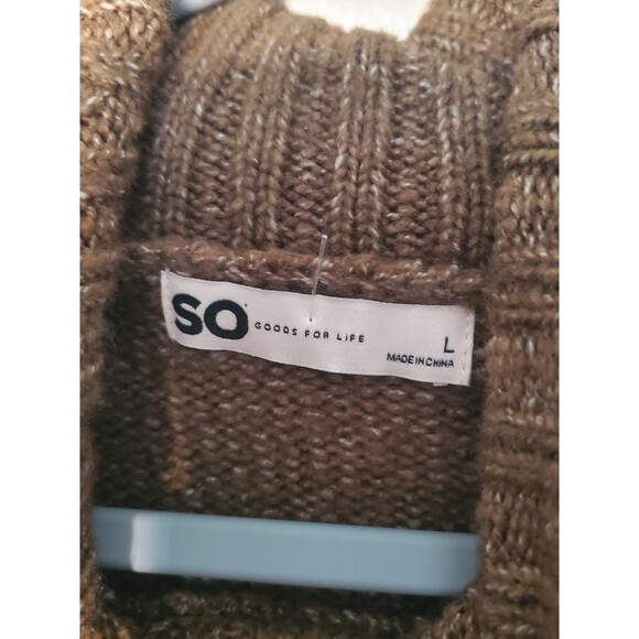 SO Brown Cowl Neck Sweater Size L - Picture 3 of 5